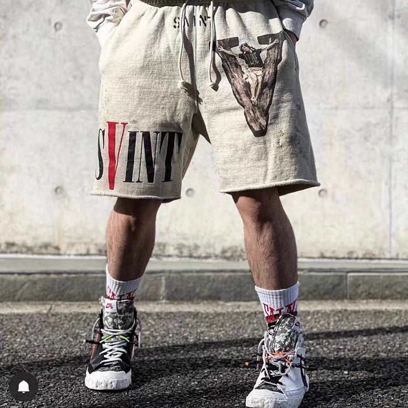 Saint Mxxxxxx x VLONE Sweat Shorts White