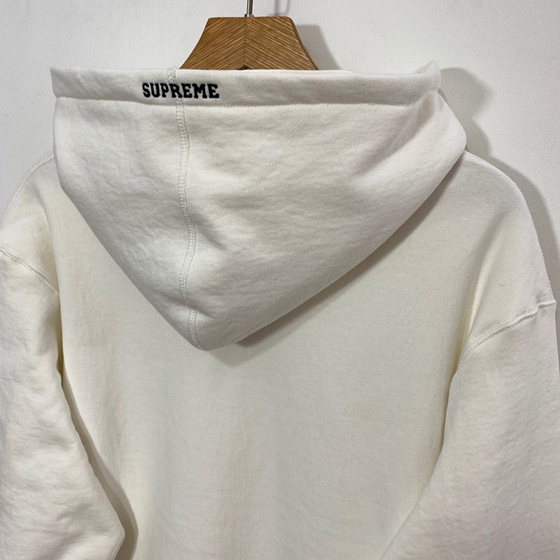 Supreme Swarovski S Logo Hooded Sweatshirt White