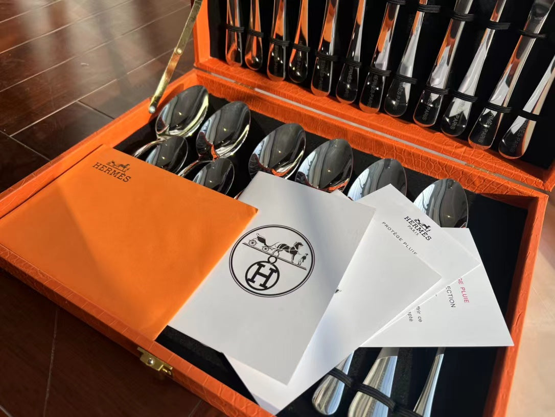 CUSTOM HERMES CUTLERY SET