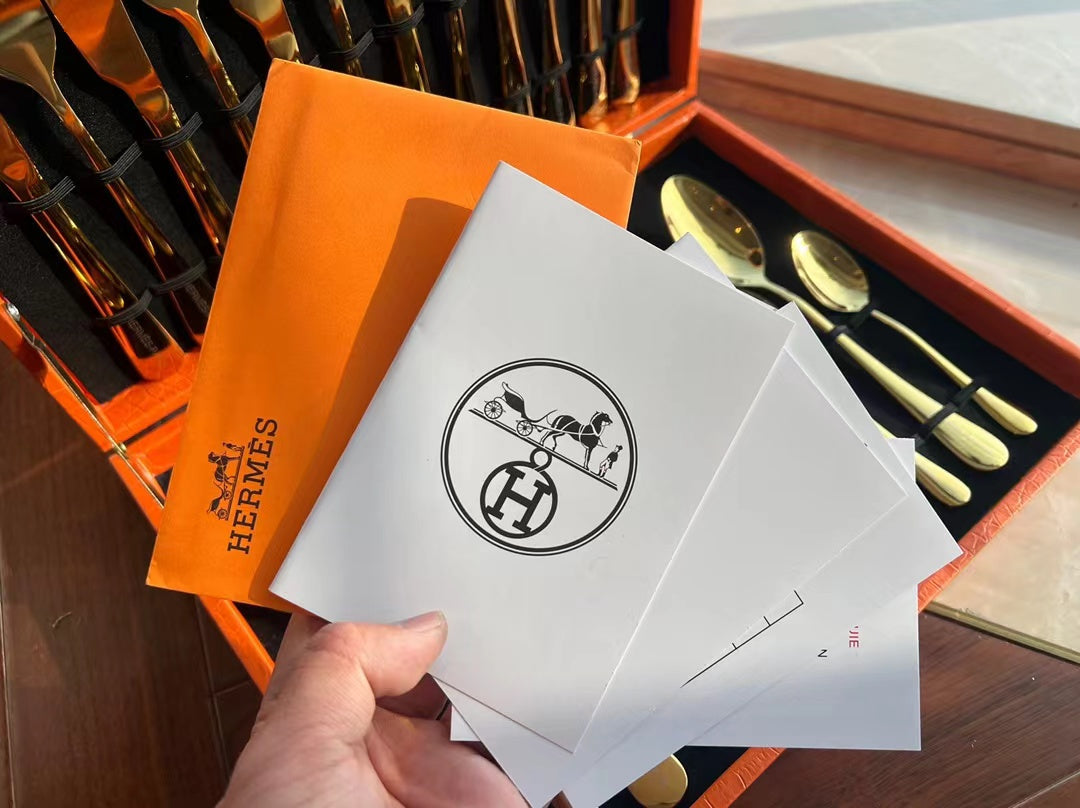 CUSTOM HERMES CUTLERY SET