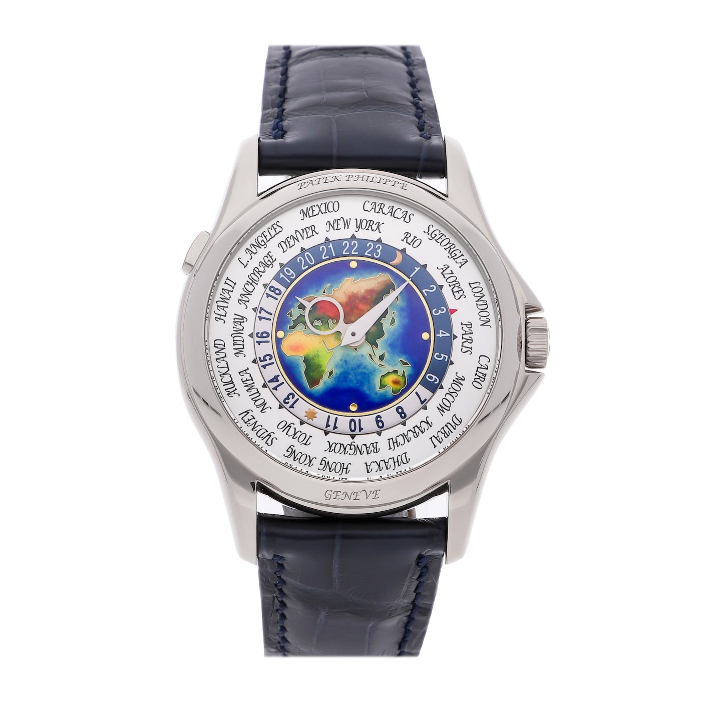 Patek Philippe World Time Enamel White Gold 40mm 5131G