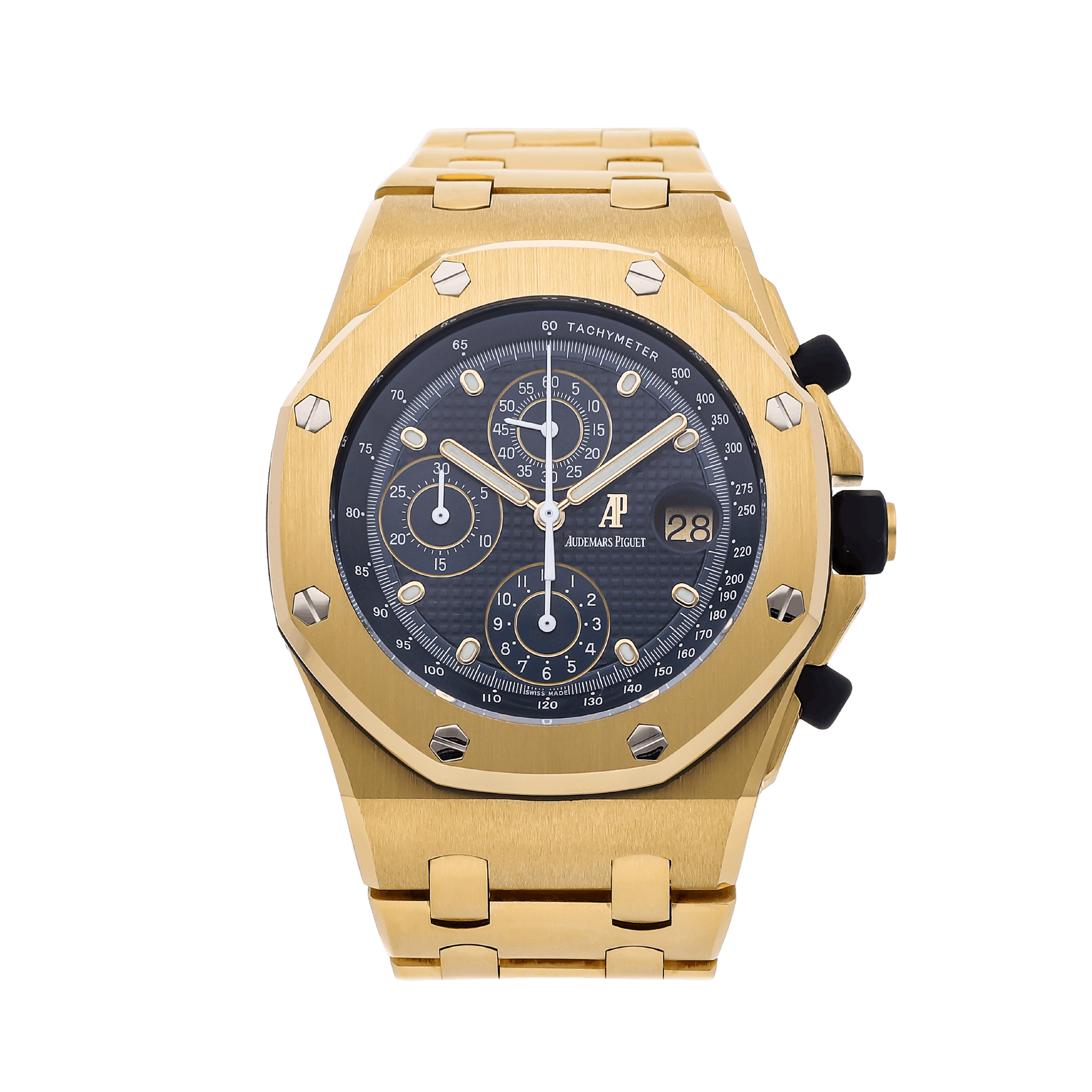 Audemars Piguet Royal Oak Offshore Yellow Gold Blue Dial 25721BA 42mm