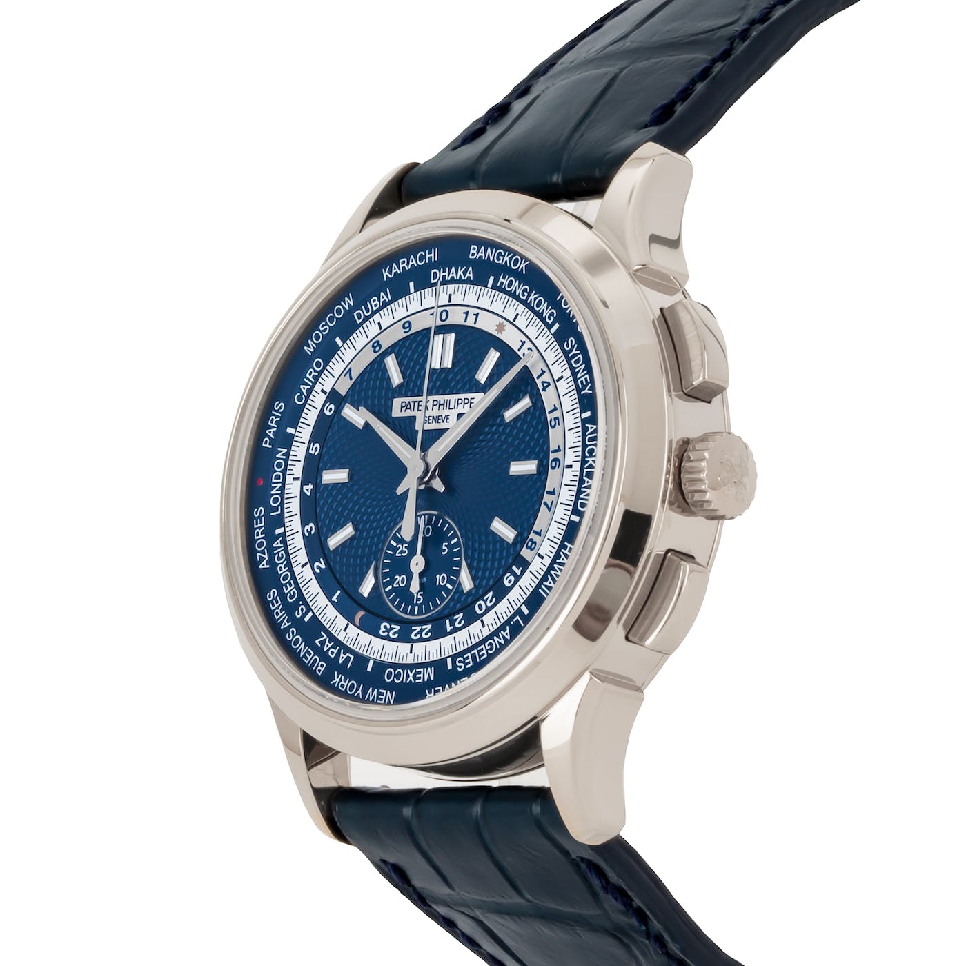 Patek Philippe World Time Flyback Chronograph White Gold 40mm 5930G