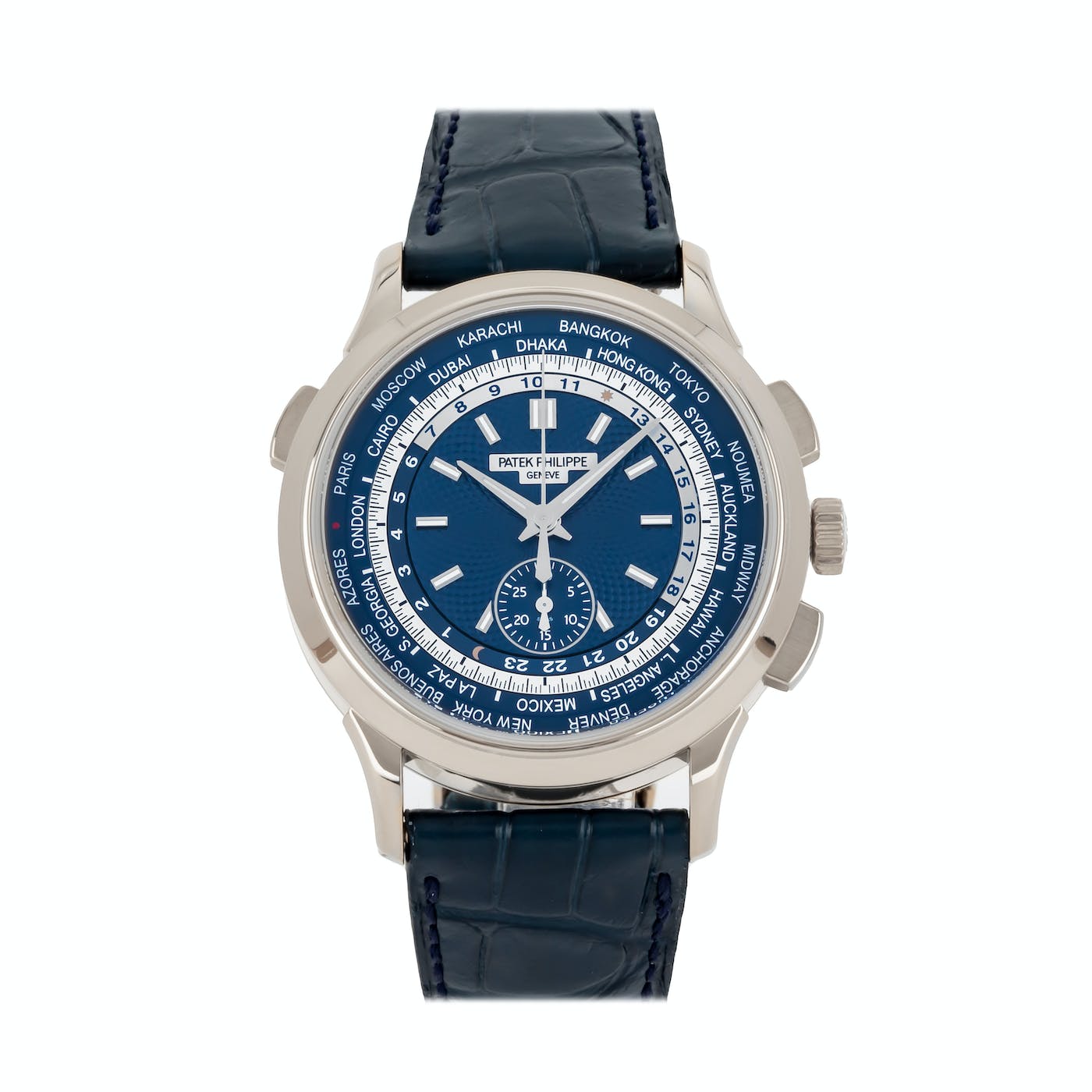 Patek Philippe World Time Flyback Chronograph White Gold 40mm 5930G