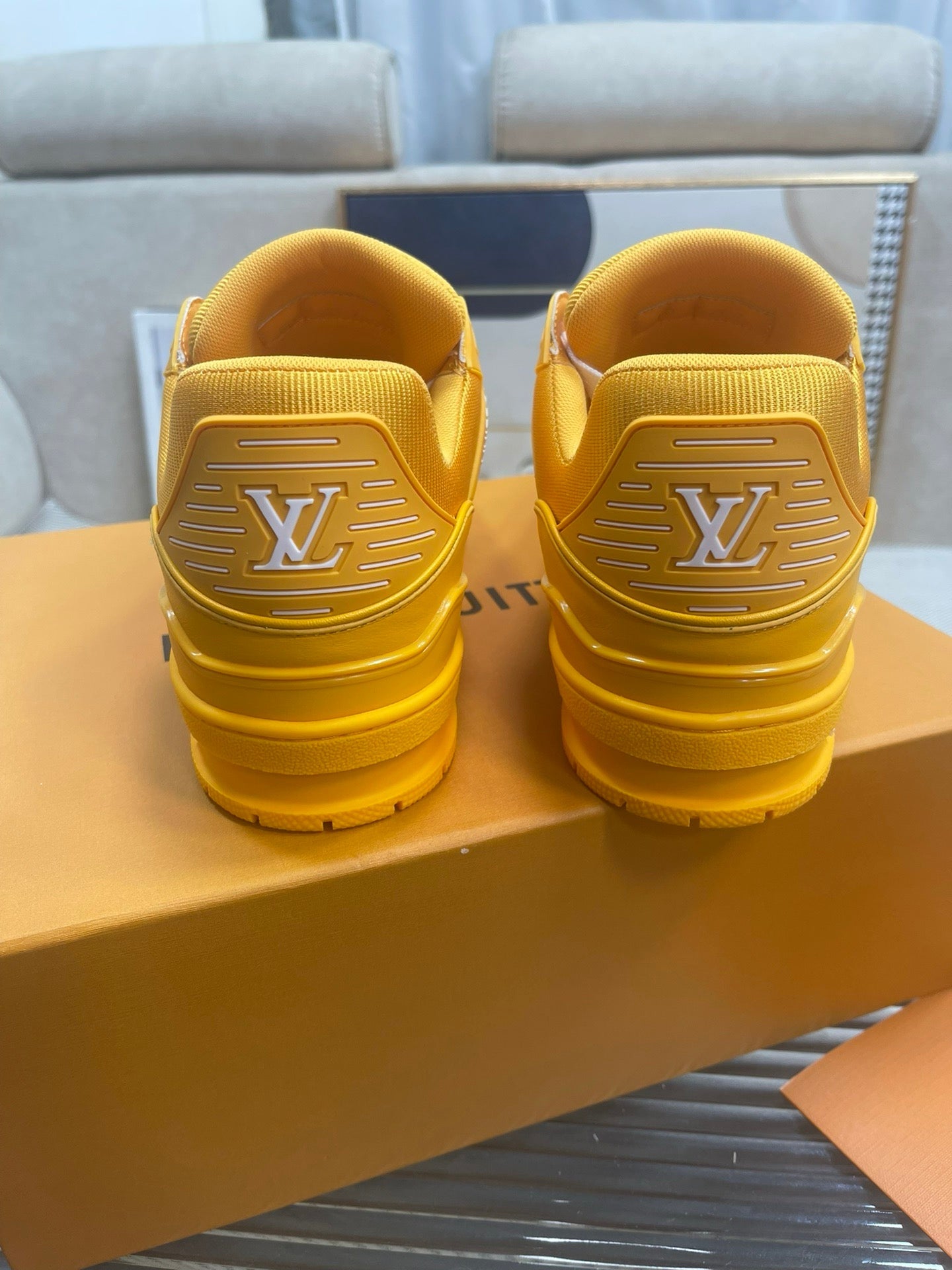 LV Trainers Yellow Embossed Monogram