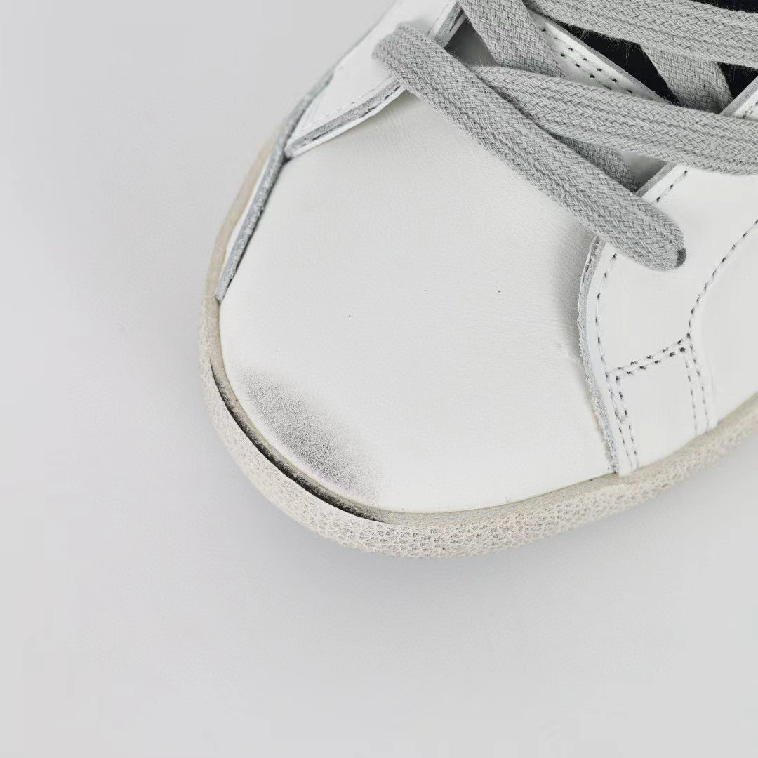 Golden Goose Ball-Star Green Star Silver Heel Tab