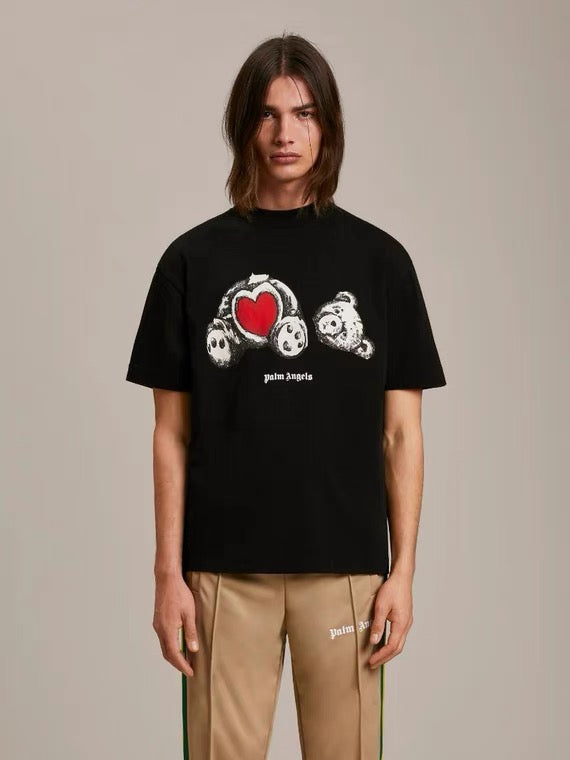 Palm Angels Bear In Love Loose Tee 'Black/White'