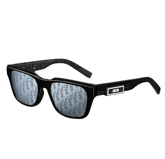 DIORB23 S11 - Black Rectangular Sunglasses