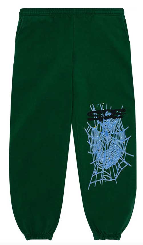 SP5DER HUNTER GREEN SWEATPANTS - GREEN