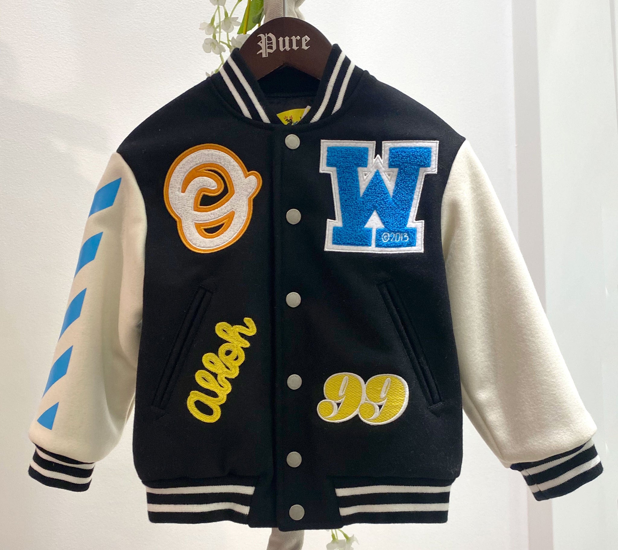 OW BOMBER VARSITY -  BLACK W/ BLUE