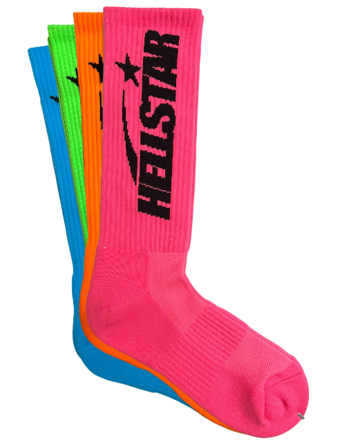 Neon Hellstar Socks 4-Packk - Multi