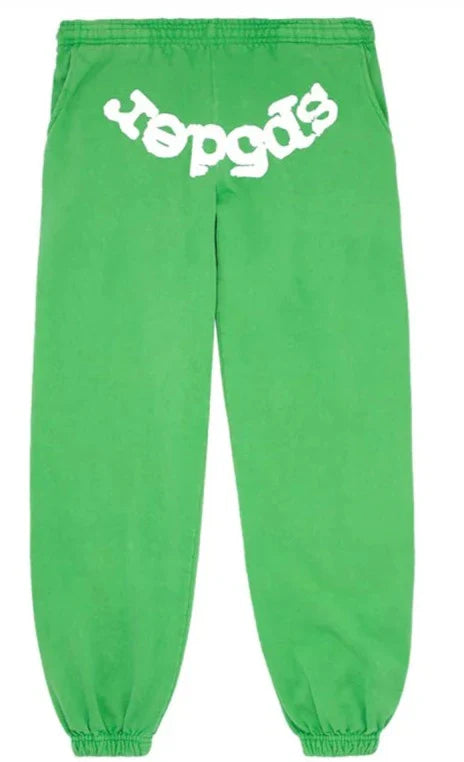 SP5DER SLIME GREEN SWEATPANTS - GREEN