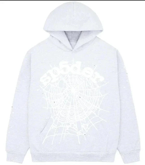 SP5DER OG WEB HOODIE - LIGHT GREY