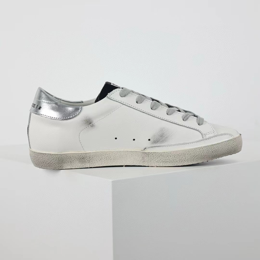 Golden Goose Ball-Star Green Star Silver Heel Tab