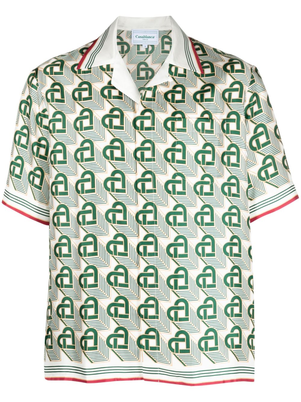 CASABLANCA Heart Monogram Silk Shirt