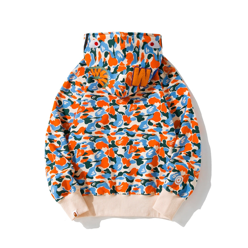 BAPE X MASTER & DYNAMIC FRIENDS & FAMILY CAMO SHARK HOODIE