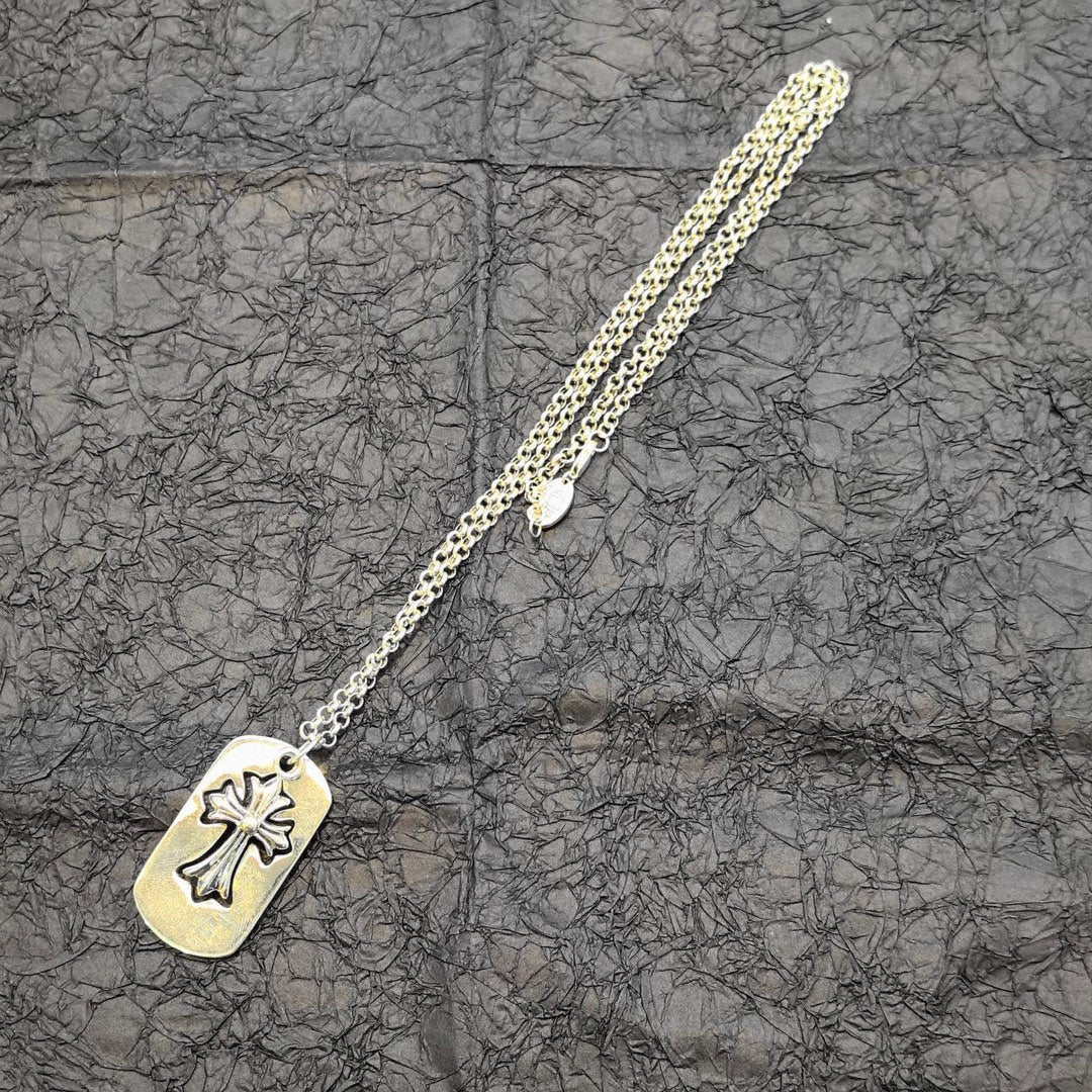 Chrome Hearts - Cross Dog Tag Necklace