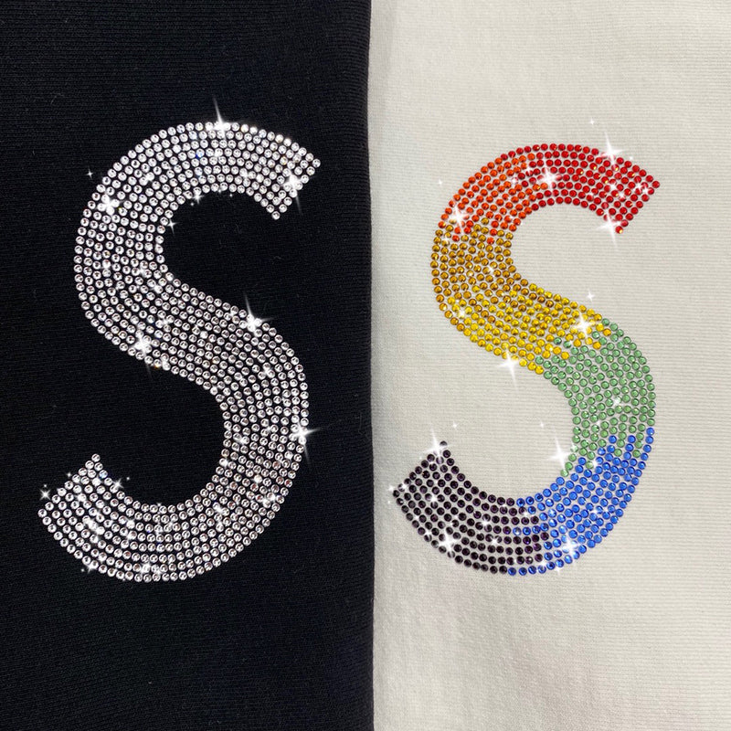 Supreme Swarovski S Logo Hooded Sweatshirt White