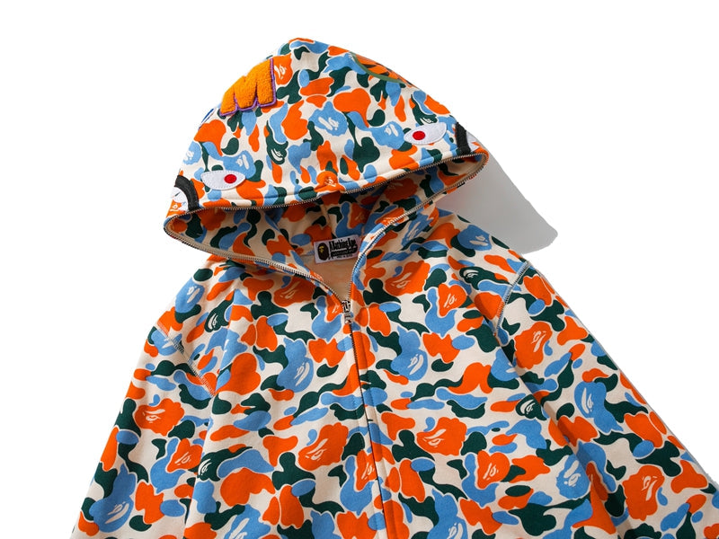 BAPE X MASTER & DYNAMIC FRIENDS & FAMILY CAMO SHARK HOODIE