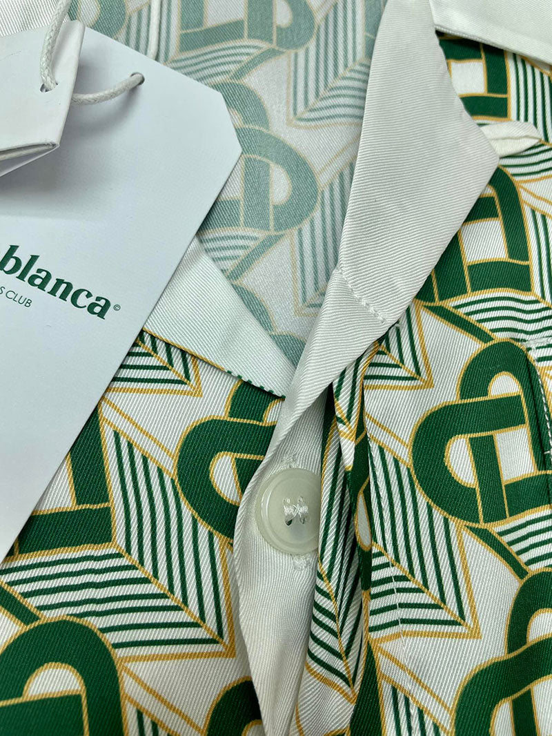 CASABLANCA Heart Monogram Silk Shirt