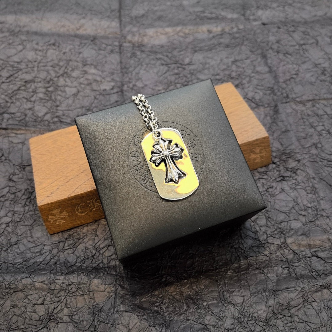 Chrome Hearts - Cross Dog Tag Necklace