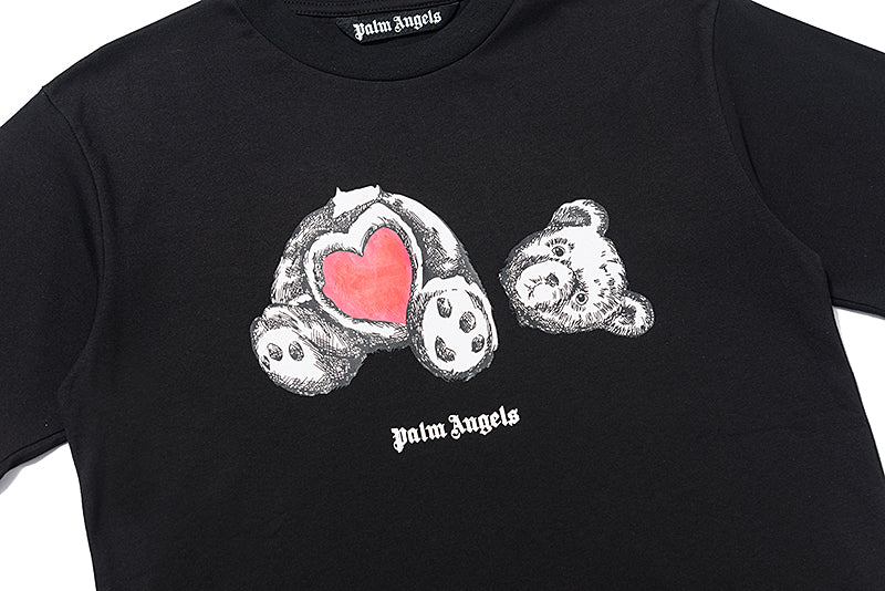 Palm Angels Bear In Love Loose Tee 'Black/White'