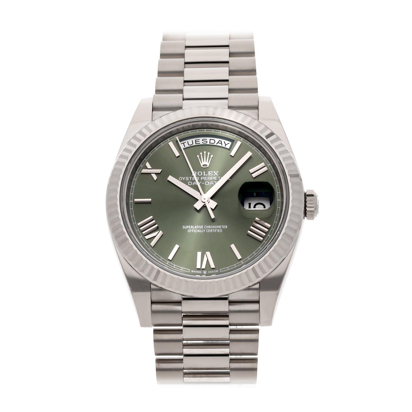 Rolex Day Date 40 White Gold "Olive" 228239