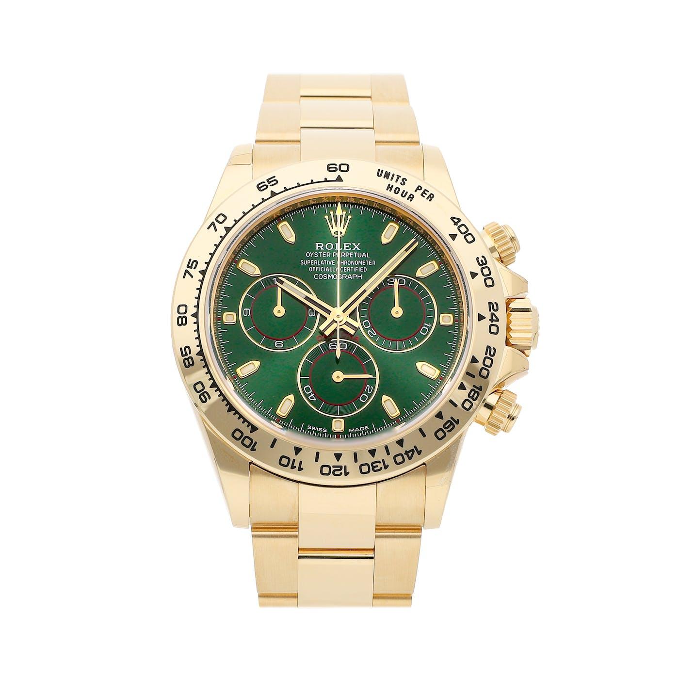 Rolex Daytona John Mayer Yellow Gold Green Dial 116508