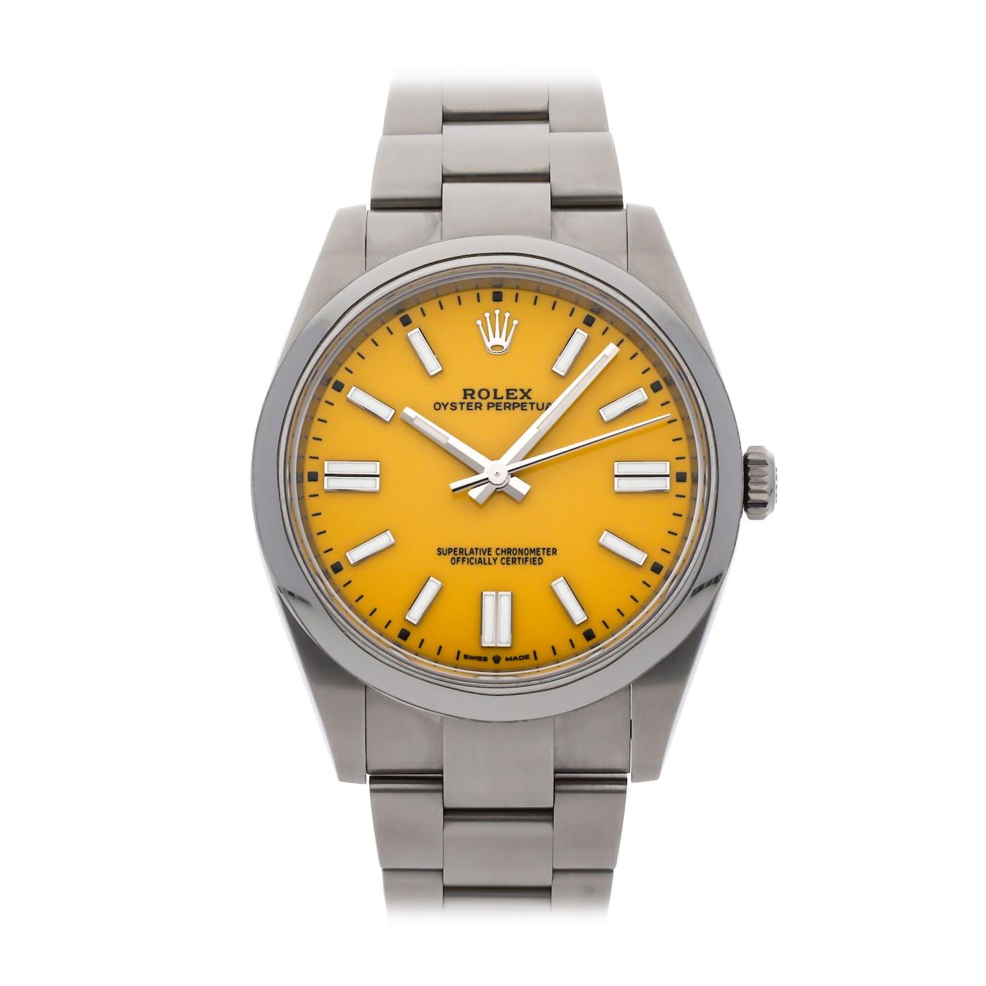 Rolex Oyster Perpetual 41mm Mustard Yellow 124300