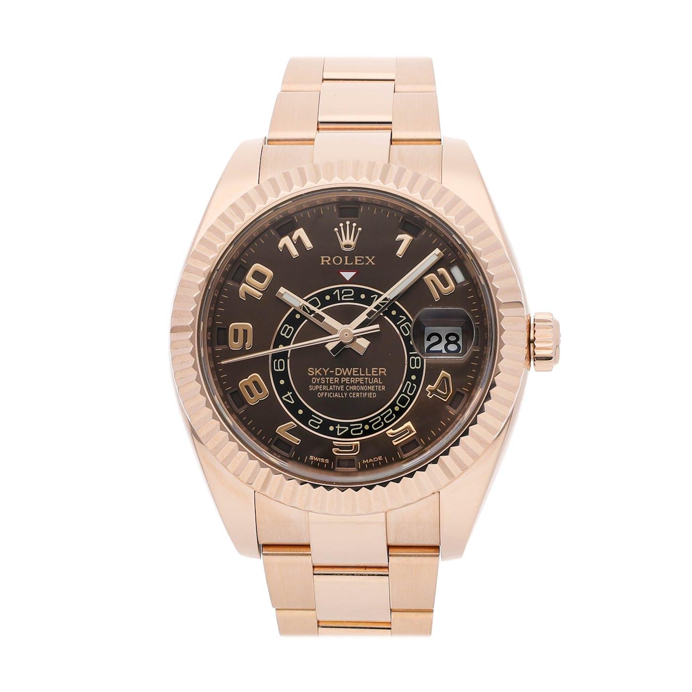 Rolex Sky Dweller Rose Gold Chocolate Dial 326935