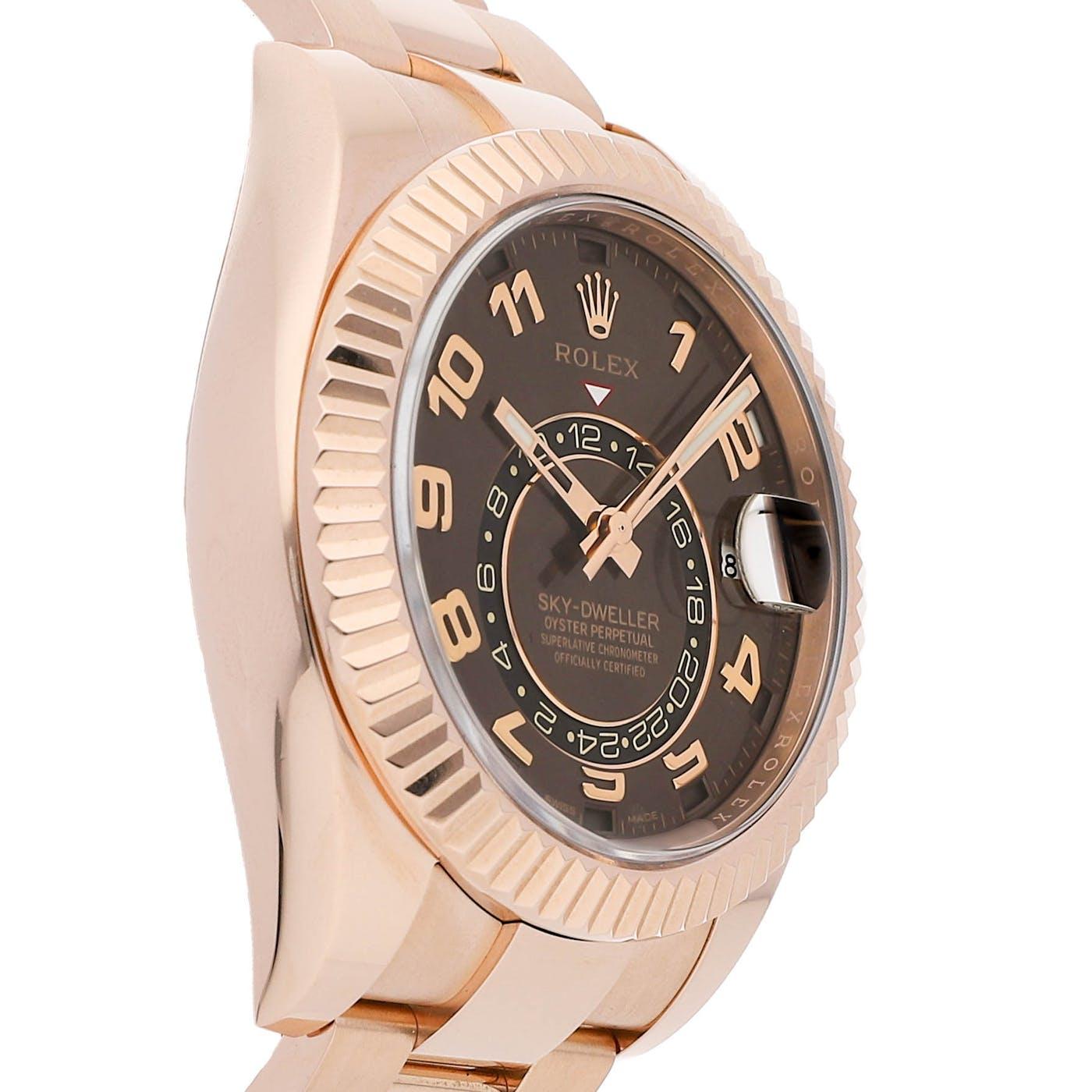 Rolex Sky Dweller Rose Gold Chocolate Dial 326935