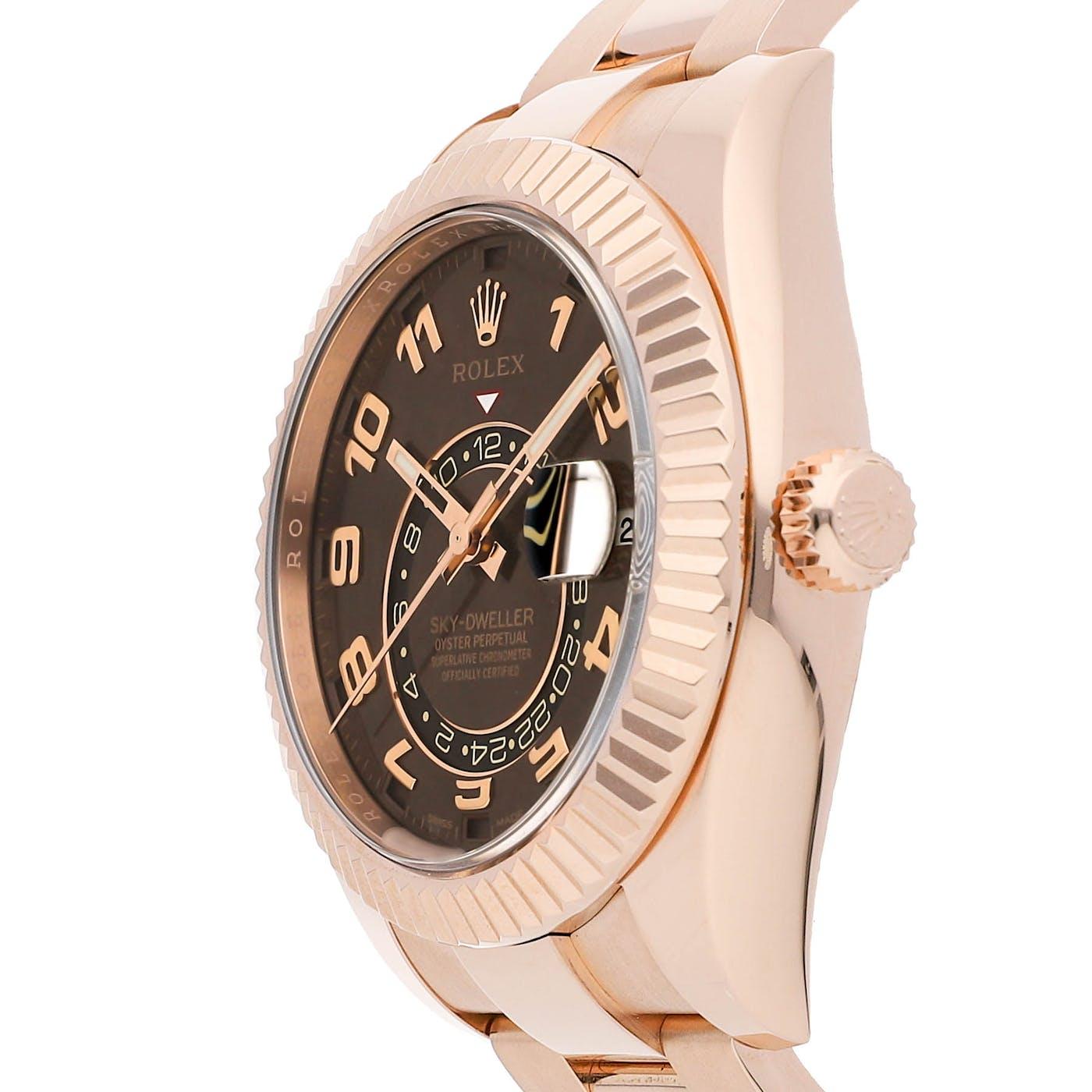 Rolex Sky Dweller Rose Gold Chocolate Dial 326935