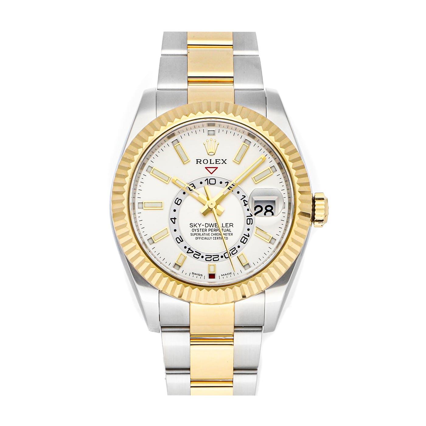 Rolex Skydweller Steel and Yellow Gold White Dial Oyster 326933