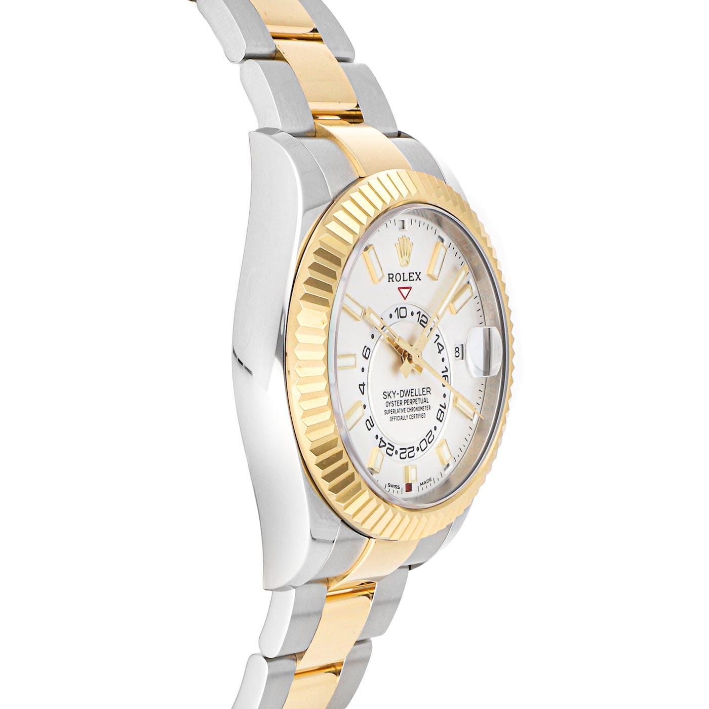 Rolex Skydweller Steel and Yellow Gold White Dial Oyster 326933