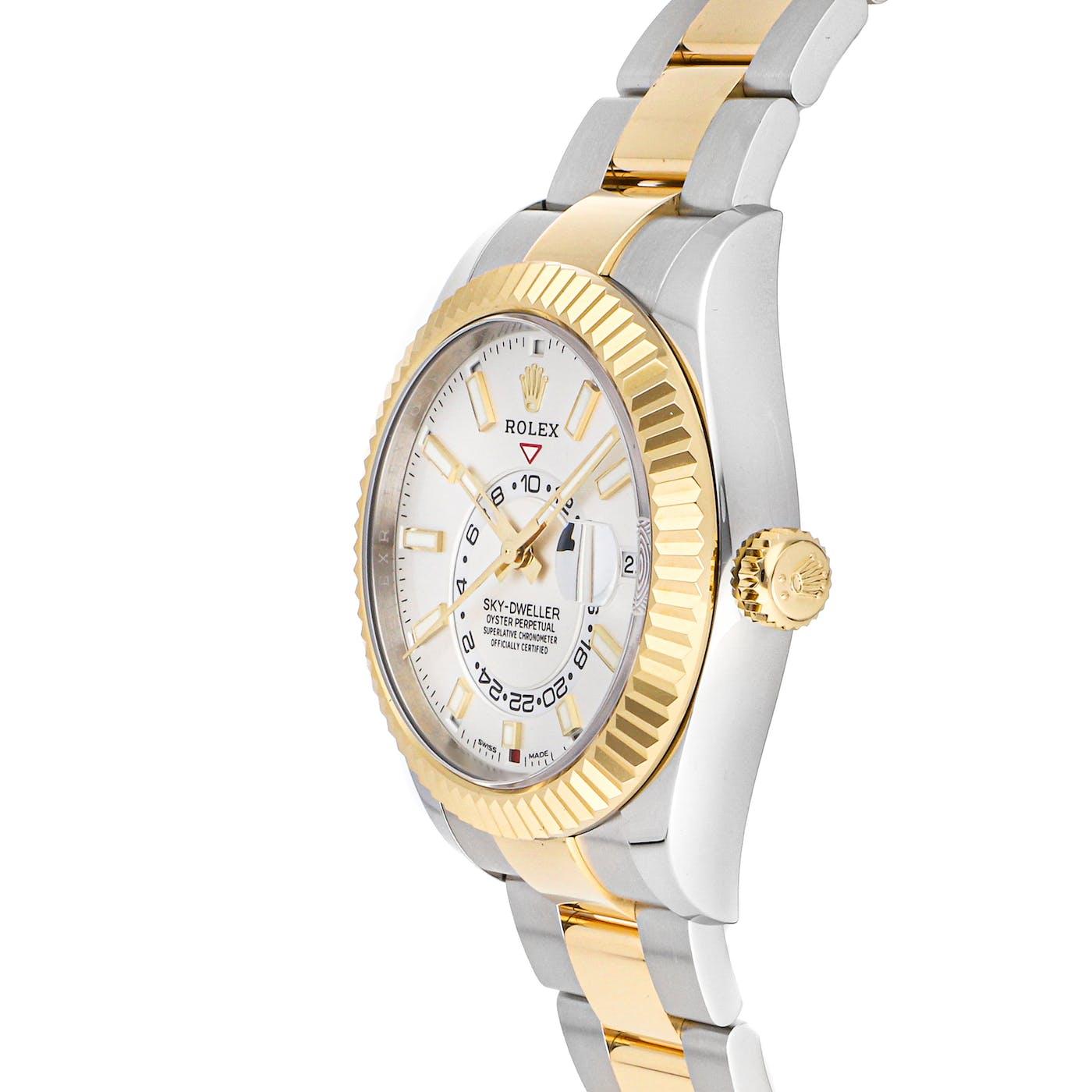 Rolex Skydweller Steel and Yellow Gold White Dial Oyster 326933