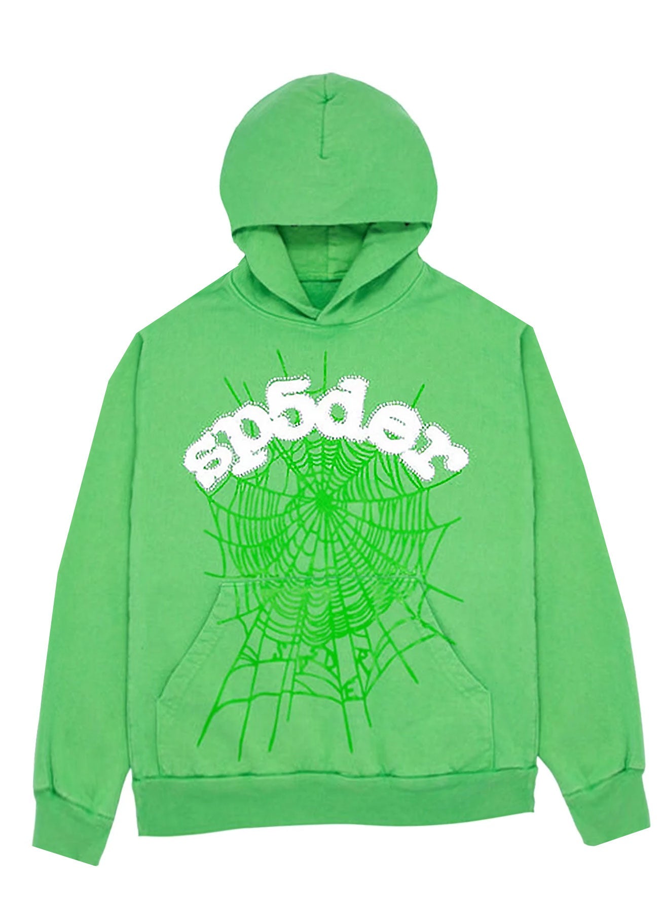 SP5DER CRYSTAL HOODIE - SLIME GREEN