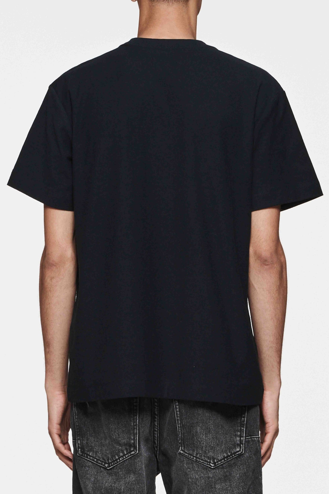 TEXTURED JERSEY SS TEE - BLACK