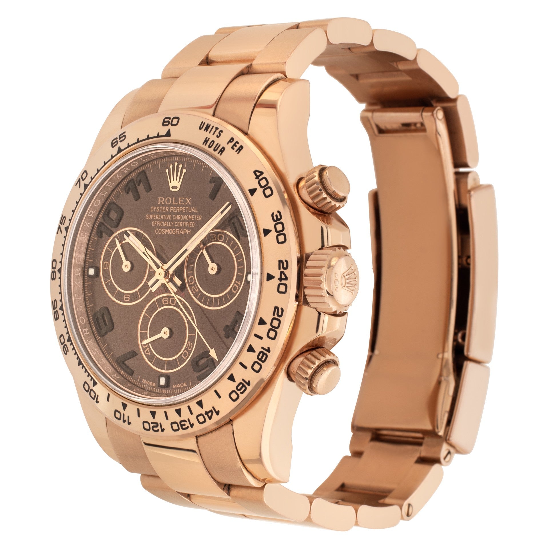 Rolex Daytona Rose Gold Chocolate Arabic Dial 116505