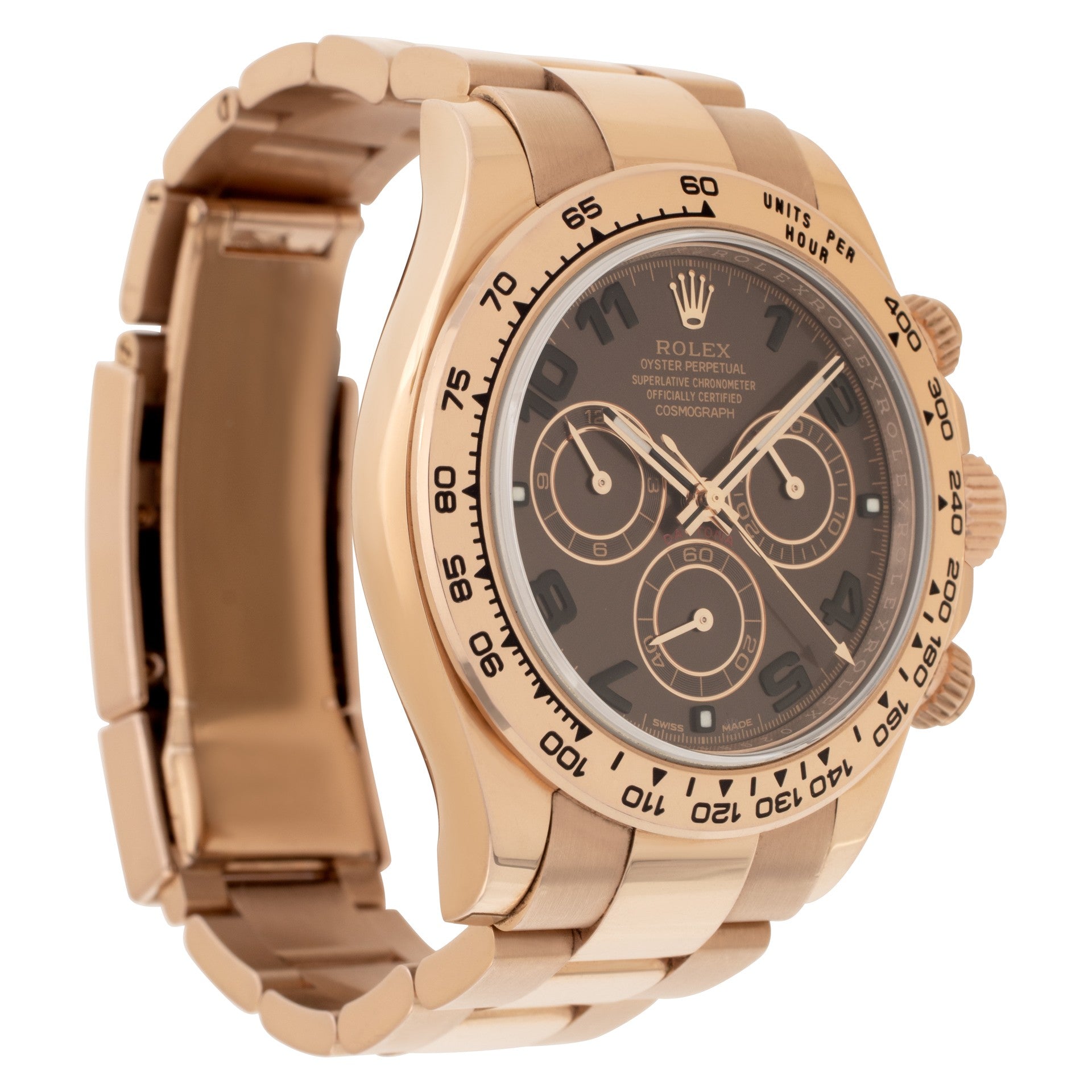 Rolex Daytona Rose Gold Chocolate Arabic Dial 116505